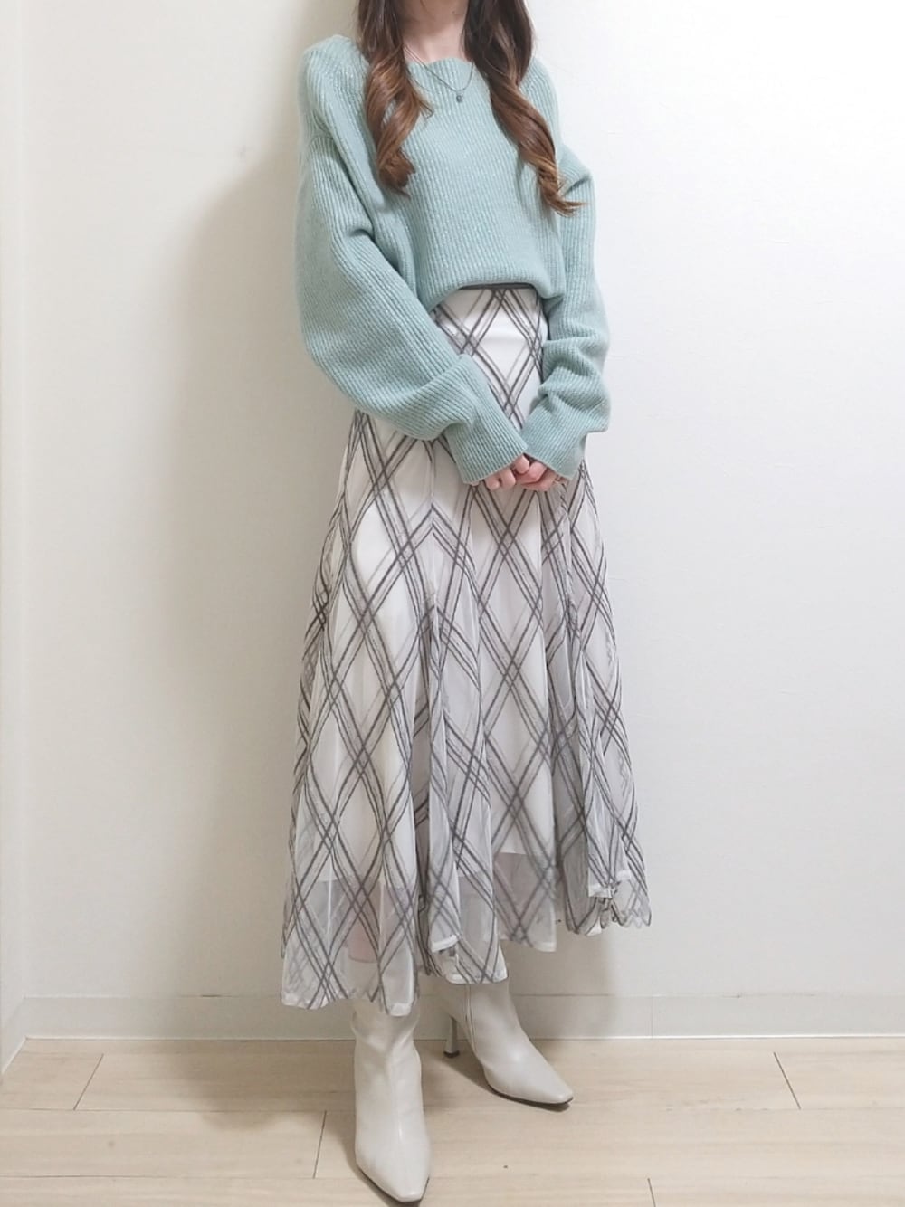 Apuweiser-riche（アプワイザーリッシェ）の「オフネックアクアラメニット（ニット/セーター）」 - WEAR