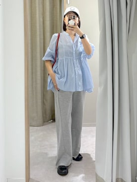 「GLOBAL WORK（グローバルワーク）のスペ軽お財布ショルダー2/580785（ショルダーバッグ、レッド系）」を使った、サヤカサン🐬さん（レディース・165cm）の春コーディネート