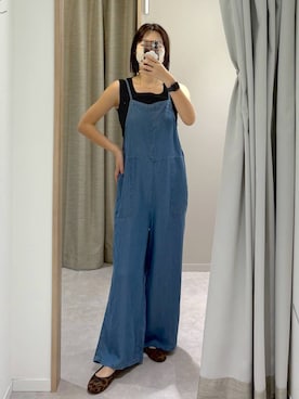 「GLOBAL WORK（グローバルワーク）のらくっション撥水バレエ/135873（バレエシューズ、その他）」を使った、サヤカサン🐬さん（レディース・165cm）の春コーディネート