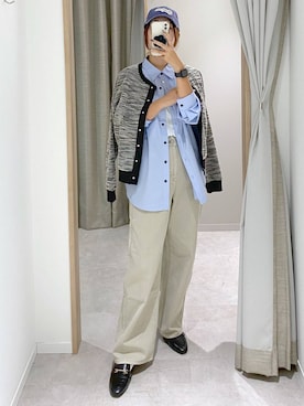「GLOBAL WORK（グローバルワーク）のGOODデニムバギーパンツ/498388（デニムパンツ）」を使った、サヤカサン🐬さん（レディース・165cm）の秋コーディネート