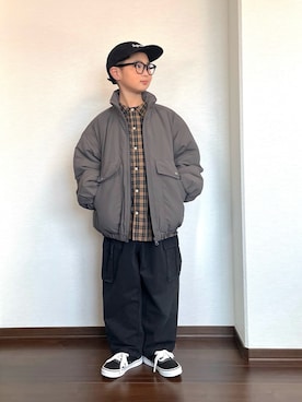 「PAIRMANON STREET（ペアマノンストリート）のアイテム」を使った、ryoooutaaaさん（キッズ・132cm）の冬コーディネート