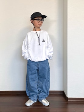「アイテム（スウェット）」を使った、ryoooutaaaさん（キッズ・129cm）の秋コーディネート