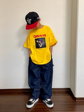 「STUSSY（ステューシー）のアイテム」を使った、ryoooutaaaさん（キッズ・124cm）の春コーディネート