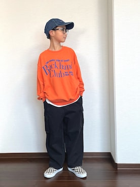 「アイテム（パンツ）」を使った、ryoooutaaaさん（キッズ・129cm）の秋コーディネート
