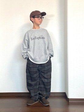 「アイテム（トップス）」を使った、ryoooutaaaさん（キッズ・129cm）の冬コーディネート