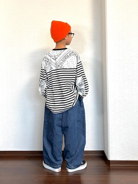 「BREEZE（ブリーズ）のアイテム」を使った、ryoooutaaaさん（キッズ・132cm）の冬コーディネート