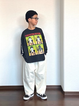 「アイテム（パンツ）」を使った、ryoooutaaaさん（キッズ・129cm）の秋コーディネート