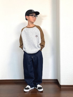 「アイテム（パンツ）」を使った、ryoooutaaaさん（キッズ・129cm）の秋コーディネート