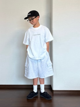 「CIAOPANIC TYPY（チャオパニックティピー）のアイテム（パンツ）」を使った、ryoooutaaaさん（キッズ・135cm）の夏コーディネート