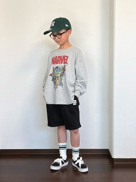 「VANS（バンズ）のアイテム」を使った、ryoooutaaaさん（キッズ・132cm）の春コーディネート