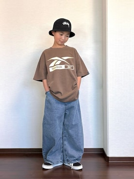 「PAIRMANON STREET（ペアマノンストリート）のアイテム」を使った、ryoooutaaaさん（キッズ・132cm）の春コーディネート