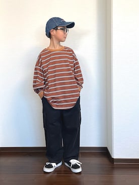 「アイテム（パンツ）」を使った、ryoooutaaaさん（キッズ・129cm）の秋コーディネート