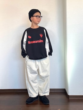 「アイテム（スウェット）」を使った、ryoooutaaaさん（キッズ・129cm）の秋コーディネート