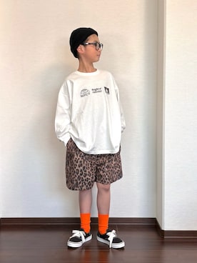 「VANS（バンズ）のアイテム」を使った、ryoooutaaaさん（キッズ・132cm）の春コーディネート