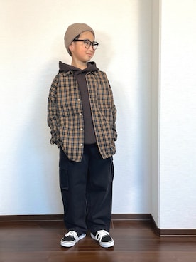 「アイテム（パンツ）」を使った、ryoooutaaaさん（キッズ・129cm）の秋コーディネート