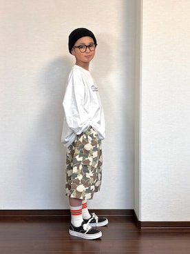 「VANS(バンズ)のアイテム」を使った、ryoooutaaaさん(キッズ・132cm)の春コーディネート