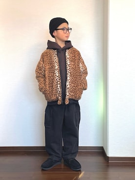 「アイテム（MA-1）」を使った、ryoooutaaaさん（キッズ・129cm）の秋コーディネート