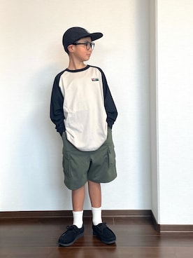 「アイテム（ソックス/靴下）」を使った、ryoooutaaaさん（キッズ・129cm）の秋コーディネート