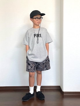 「アイテム（トップス）」を使った、ryoooutaaaさん（キッズ・129cm）の夏コーディネート