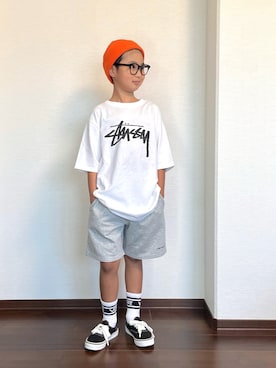 「VANS（バンズ）のVANS ヴァンズ K College SKS ソックス 122C5210100 MULTI（ソックス/靴下）」を使った、ryoooutaaaさん（キッズ・129cm）の夏コーディネート