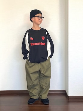 「アイテム（スウェット）」を使った、ryoooutaaaさん（キッズ・129cm）の秋コーディネート