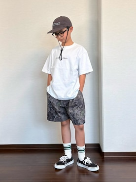 「VANS(バンズ)のアイテム」を使った、ryoooutaaaさん(キッズ・135cm)の夏コーディネート