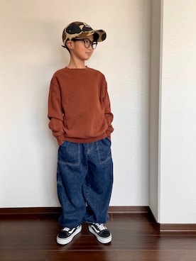「アイテム（スウェット）」を使った、ryoooutaaaさん（キッズ・127cm）の秋コーディネート