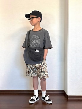 「アイテム（バッグ）」を使った、ryoooutaaaさん（キッズ・132cm）の春コーディネート