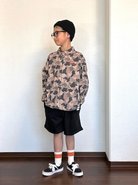 「VANS(バンズ)のアイテム」を使った、ryoooutaaaさん(キッズ・132cm)の春コーディネート