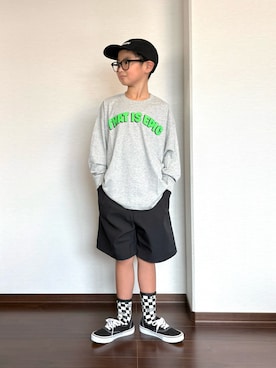 「VANS(バンズ)のアイテム」を使った、ryoooutaaaさん(キッズ・135cm)の秋コーディネート