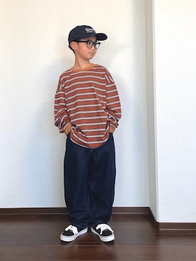 「アイテム（パンツ）」を使った、ryoooutaaaさん（キッズ・129cm）の秋コーディネート