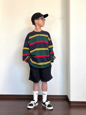 「VANS（バンズ）のアイテム」を使った、ryoooutaaaさん（キッズ・132cm）の春コーディネート