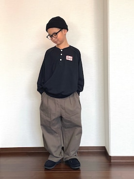 「アイテム（スウェット）」を使った、ryoooutaaaさん（キッズ・129cm）の秋コーディネート