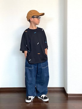 「アイテム（Tシャツ/カットソー）」を使った、ryoooutaaaさん（キッズ・129cm）の夏コーディネート