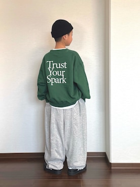 「アイテム（スウェット）」を使った、ryoooutaaaさん（キッズ・129cm）の冬コーディネート