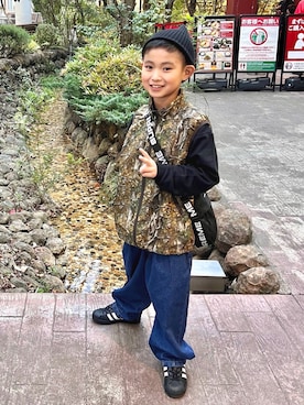 「アイテム（スウェット）」を使った、ryoooutaaaさん（キッズ・129cm）の秋コーディネート