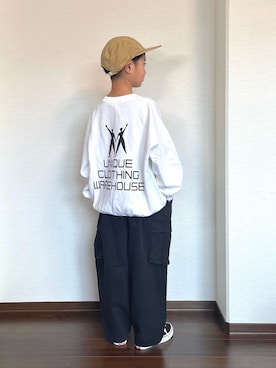 「アイテム（スウェット）」を使った、ryoooutaaaさん（キッズ・129cm）の秋コーディネート