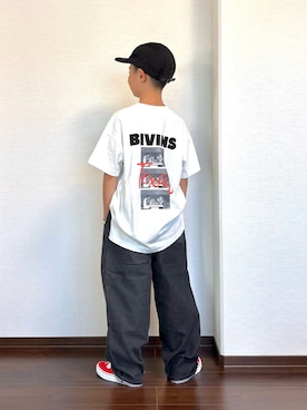 「VANS(バンズ)のアイテム」を使った、ryoooutaaaさん(キッズ・135cm)の夏コーディネート