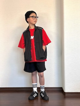 「PAIRMANON STREET（ペアマノンストリート）のアイテム」を使った、ryoooutaaaさん（キッズ・132cm）の春コーディネート