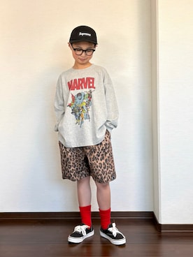 「PAIRMANON STREET（ペアマノンストリート）のアイテム」を使った、ryoooutaaaさん（キッズ・132cm）の春コーディネート