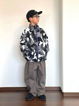 「アイテム（ブルゾン）」を使った、ryoooutaaaさん（キッズ・129cm）の冬コーディネート