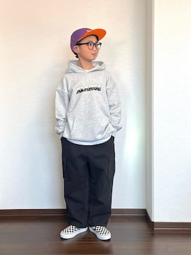 「VANS(バンズ)のアイテム」を使った、ryoooutaaaさん(キッズ・132cm)の冬コーディネート