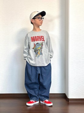 「アイテム（帽子）」を使った、ryoooutaaaさん（キッズ・132cm）の春コーディネート