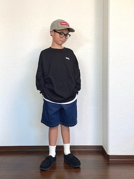 「アイテム（レッグウェア）」を使った、ryoooutaaaさん（キッズ・129cm）の秋コーディネート