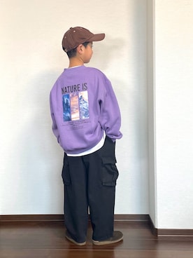 「アイテム（シューズ）」を使った、ryoooutaaaさん（キッズ・129cm）の冬コーディネート