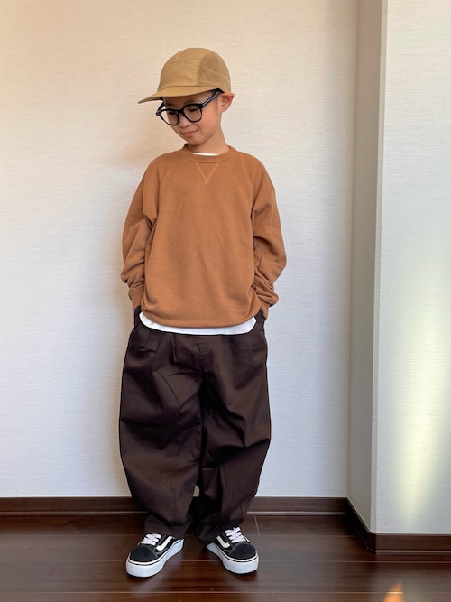 PAIRMANON STREET】裏毛 ガゼット付き シンプル トレーナー