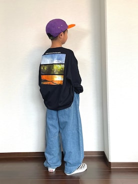 「アイテム（パンツ）」を使った、ryoooutaaaさん（キッズ・129cm）の秋コーディネート