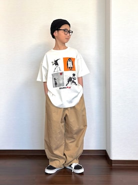 「VANS(バンズ)のアイテム」を使った、ryoooutaaaさん(キッズ・132cm)の春コーディネート