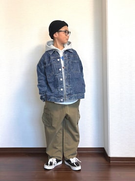 「VANS(バンズ)のアイテム」を使った、ryoooutaaaさん(キッズ・132cm)の冬コーディネート
