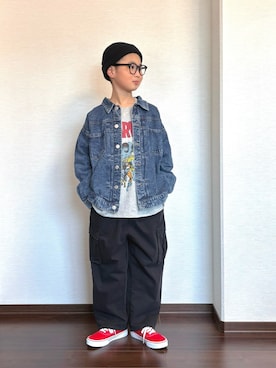 「VANS(バンズ)のアイテム」を使った、ryoooutaaaさん(キッズ・132cm)の冬コーディネート